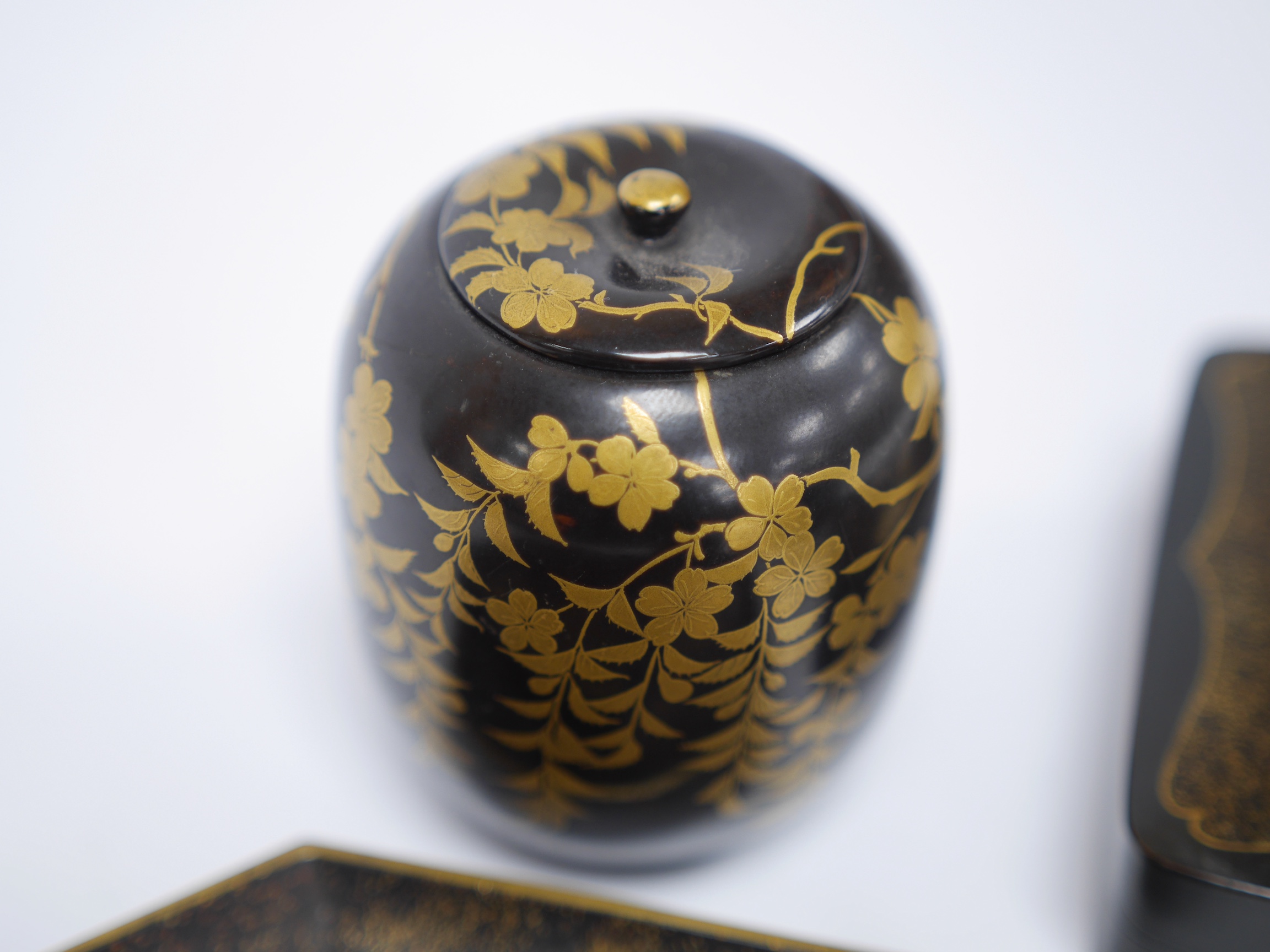 A group of Japanese lacquer wares